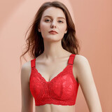 依嫚诗大胸显小内衣女薄款缩胸全罩杯聚拢防下垂收副乳上托大码文胸夏季