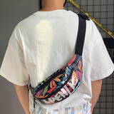 鹏境胸包男女斜挎包多功能背包百搭运动大容量单肩包学生挎包小腰包 红树叶