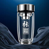 博力神玻璃杯双层高档姓氏大容量鹅蛋杯姓氏福禄寿喜刻字车载泡茶水杯子 福禄寿喜款【张】 500ml