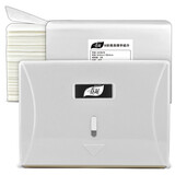 春风纸巾架壁挂式免打孔酒店公共厕所大盘纸巾盒厨房大号防水擦手纸盒 方形白色（抽纸1包+免打孔钉）