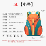 双星儿童背包户外出游女孩亲子小包男童旅游轻便双肩包小学生补习书包 桔色【增强版小号】
