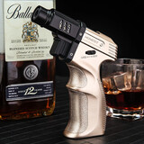 百诚正品新品防风打火机充气点火器专用直冲气体小焊枪喷火器户外喷枪 金属金 1支