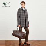 七匹狼大衣男冬季含棉羊毛呢面挺阔防风商务休闲呢子大衣风衣外套男