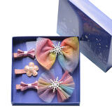 戎夏10件套儿童发夹韩国发饰女童边夹公主宝宝小女孩套装百搭新年头饰 B0577粉色【冰雪奇缘】5件套装