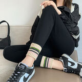 彼爱诗新款灰色螺纹打底裤女春秋外穿高腰内穿秋裤秋冬加绒保暖 春秋款-黑色 大码【120-160斤穿】