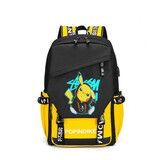 初念 新款夜光背包男卡通动漫联名初中高中大学生书包女韩版潮牌双肩包男生 黑黄皮卡丘（加大号升级版）