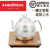 金灶（KAMJOVE）底部上水全自动玻璃烧水壶涌泉式加水电热水壶家用泡茶烧水茶具套装智能保温H9 金灶H7 (23*23CM)