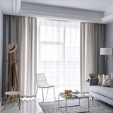 伊帘坊窗帘纱帘透光不透人白纱薄窗纱隔断客厅半遮光窗纱白色沙飘窗阳台纱 灰色 宽1.0*高1.3挂钩促销两片装