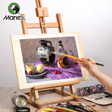 马利(Marie's)榉木桌面画架 台式桌上可折叠画板架 成人儿童便携素描水粉写生绘画4k 8k画板画架子 H-D0009 速写 马克笔绘画