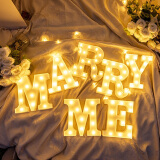盛世泰堡求婚装饰LED字母灯发光灯牌告白场景道具装饰灯 merry me