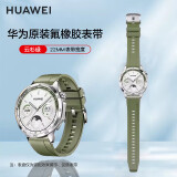 华为手表表带适用于watch3/GT/GT2/Pro真皮运动氟橡胶表带男女款时尚商务穿戴配件 华为表带 橡胶云杉绿（22mm口径）简装 watch3/GT/GT2/Pro