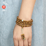 陶木缘 绿檀香手串男女款108颗佛珠手把件打磨 清芷6mm情侣