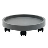 子路煤气瓶移动托架家用花盆煤气罐底座万向轮滑轮厨房置物架托盘液化气气罐架桶装水支架 灰色【加厚万向轮款】