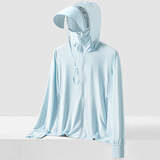 BRELRMON防晒衣女男夏季薄款防紫外线可拆外套冰丝透气皮肤风衣防晒服骑行 KY9108S玉月兰-女 4XL