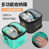 钓哈哈（Diaohaha）钓鱼配件收纳盒饵料子线收纳箱多功能加厚EVA垂钓工具箱渔具装备 多功能收纳盒22cm-黑色