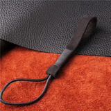 星彬果防摩车手工编织绕绳汽车钥匙扣男女头层牛皮真皮车钥匙挂件复古 绕绳zp01磨砂黑