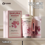 Vanow纯钛咖啡杯女生高颜值双饮吸管保温杯高档教师节礼物水杯子户外