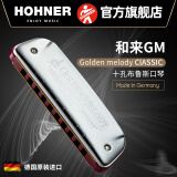 HOHNER德国和来Golden melody十孔10口琴GM布鲁斯蓝调成人口琴 10孔降E调