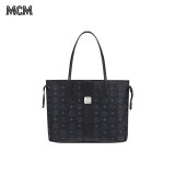 MCM女包中号印花子母包单肩手提托特包节礼物送女友MWPCSVI黑