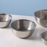 川岛屋不锈钢洗菜盆沥水篮漏筛厨房家用洗米淘米和面盆双层菜篮子水果盘 19cm不锈钢盆