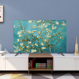 家工场电视机防尘罩套盖巾挂式55英寸75寸开机不取防尘电视盖布挂式通用 梵高杏花 65英寸