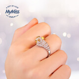 MyMiss银戒指女食指开口指环十二生肖戒子银饰品生日新年礼物送女友老婆 鸡