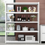 金经金属落地置物架家用收纳架仓库货架仓储库房超市厨房货架子展示架 白色长150*宽45*高183（5层）