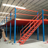 鼎皇焱定制搭建钢构仓库二层隔层工业厂房仓储可拆卸重型阁楼平台式货架 定做联系客服