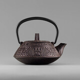龙颜堂日本南部铁壶小号铸铁壶纯手工铁壶急须壶煮水茶壶黑点泡茶壶 富贵纹 锈色款
