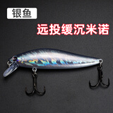 亿智谷（Ewitgo）米诺路亚饵银鱼刀远投缓沉沉水淡水海钓通杀翘嘴鲈鱼通用假饵鱼饵 银鱼 10克