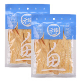元臻肉干肉脯 休闲零食 鲜烤鱼片原味92g*2袋（新老包装随机发货）