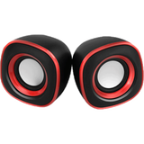 微森 笔记本桌面迷你小音箱 台式电脑(手机电脑音箱 USB低音炮便携式 mac小音响) 黑红色