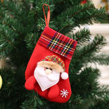 缘辉圣诞节装饰幼儿园儿童平安果糖果礼物袋小袜子圣诞树挂件挂饰道具