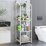 索尔诺（SuoErnuo）厨房置物架落地客厅卫生间浴室收纳置物架调料架出租大容量储物架 四层白色【34*29*113.5cm】