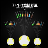力丸 特级硅胶超紧同心竞技太空豆 防缠绕7+2优质钓鱼垂钓配件 竞技彩豆S(适用1.0-2.0#主线)-10组