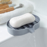 SP SAUCE创意肥皂盒沥水卫生间放香皂盒架导流排水孔浴室洗衣皂架托盘 灰色
