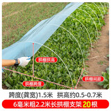 时光旧巷小拱棚支架杆蔬菜拱棚骨架育苗菜棚花棚玻璃纤维杆弹力棒农用大棚 6毫米粗2.2米长【20根】