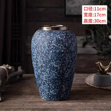 景德镇陶瓷花瓶摆件客厅插花落地高级感种花盆大复古陶罐水养中式 金口青花中号(可水培)