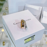 CENTURY& KINDLE满天星情侣戒指一对戒刻字小众设计简约时尚潮流送女朋友生日礼物 (玫瑰金色)素圈+(白金色)满天星 一对【备注颜色及圈号】