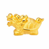 鑫诚盛黄金龙头龟3d硬金足金999手串路路通diy串珠霸气男女款手链 单个大龙龟约1.8g