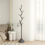 速立普SHULIPU衣架落地挂衣架卧室衣帽架房间客厅门口晾衣架小型立式挂包衣架子 S型衣帽架【哑光黑】