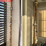 糜鸿包下水管道装饰 阳台下水管装饰遮挡美化空调管子客厅棉麻绳包暖 200米麻绳+2趴趴熊+20花随机+胶