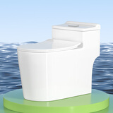 松鲸 马桶家用小户型虹吸式大冲力防臭节水连体式卫生间普通座便器 大冲力-豪华款马桶 305/300mm