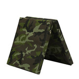 蒙拓嘉 体操垫空翻舞蹈练功瑜伽垫加厚PU皮革海绵仰卧起坐垫中小学生折叠体操垫子 两折牛津布120*60*5cm 军绿色