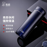 希诺（HEENOOR）保温杯男女士便携直身杯车载大容量不锈钢带滤网商务泡茶水杯子 紫罗兰 290ml