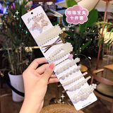 菱梦 10件套韩版网红珍珠发夹套装  边卡一字夹仙女刘海发卡夹子头饰女 白色10件套