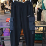 阿迪达斯（adidas）三叶草男裤2026春秋新款裤子跑步训练裤防风运动裤休闲长裤 HC0370黑色大口袋  S