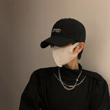 慕琼（MUQIONG）棒球帽男士鸭舌帽男生休闲百搭春夏季遮阳帽韩版新款黑色帽子男潮 黑-字母1993(191)棒 均码 可调节 男女通用