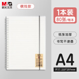 【全网低价】晨光(M&G)文具A4/80张PP螺旋双线圈本 记事笔记本子 学生本日记本 简约白横线手账本 1本XA4810