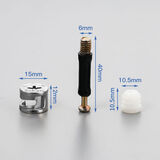 蕉京三合一连接件螺丝螺母偏心轮床衣柜抽屉板式办公桌组装紧固配件 (15轮+40mm杆+预埋)20套